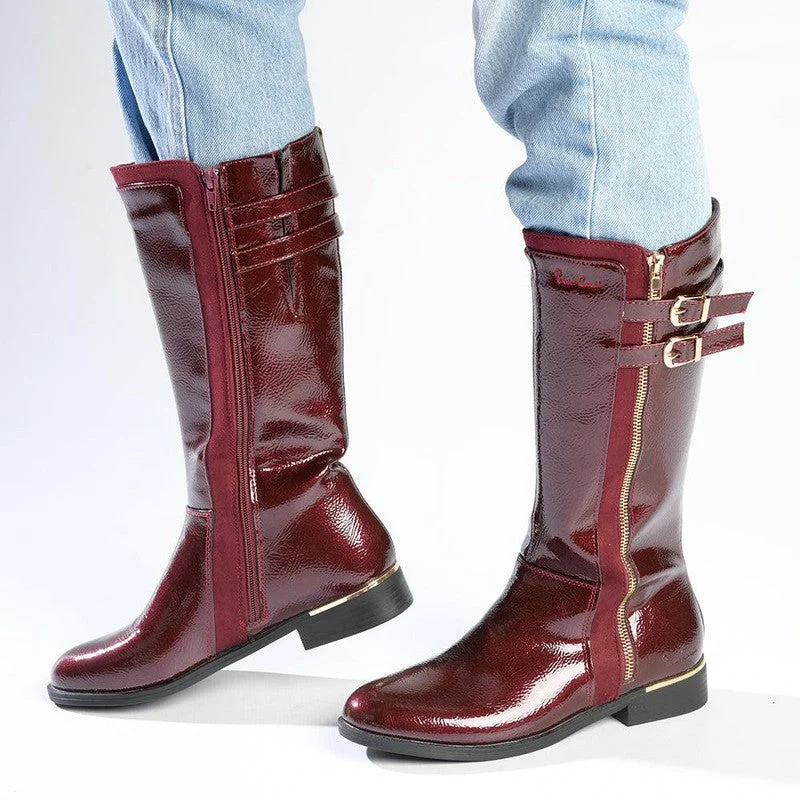 Pierre Cardin Sofia High Boot - Burgundy