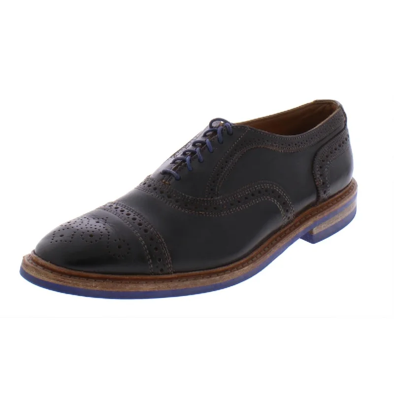 Allen Edmonds Mens Strandmonk Leather Cap Toe Wingtip Shoes