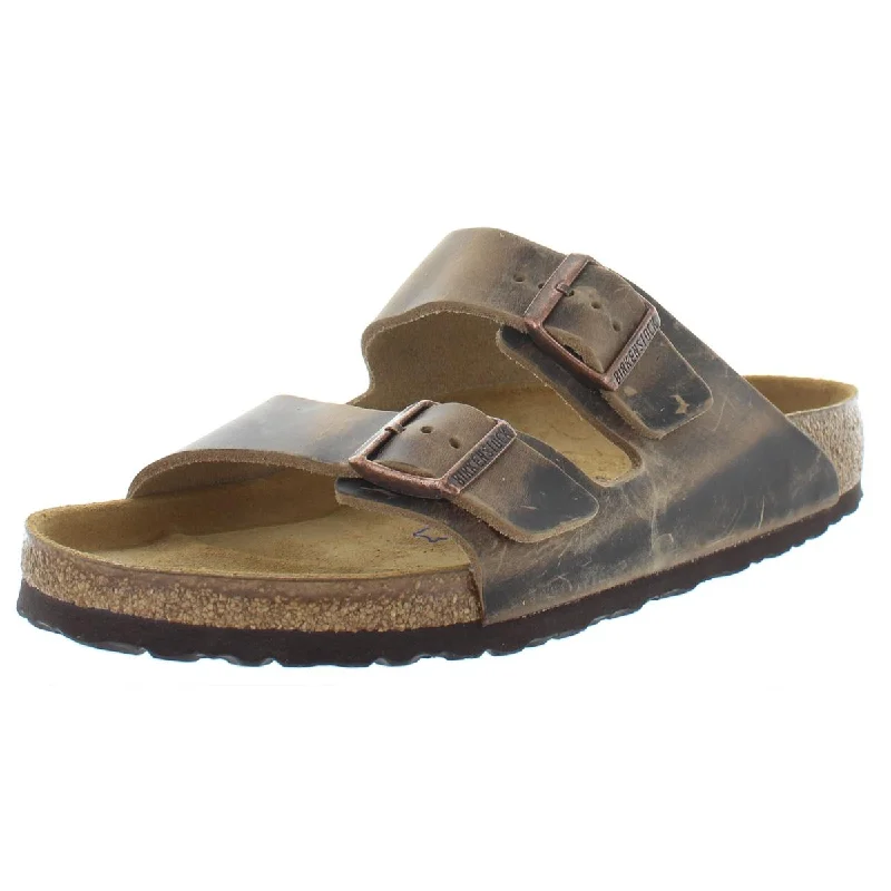 Birkenstock Mens Arizona BS Leather Slides Footbed Sandals