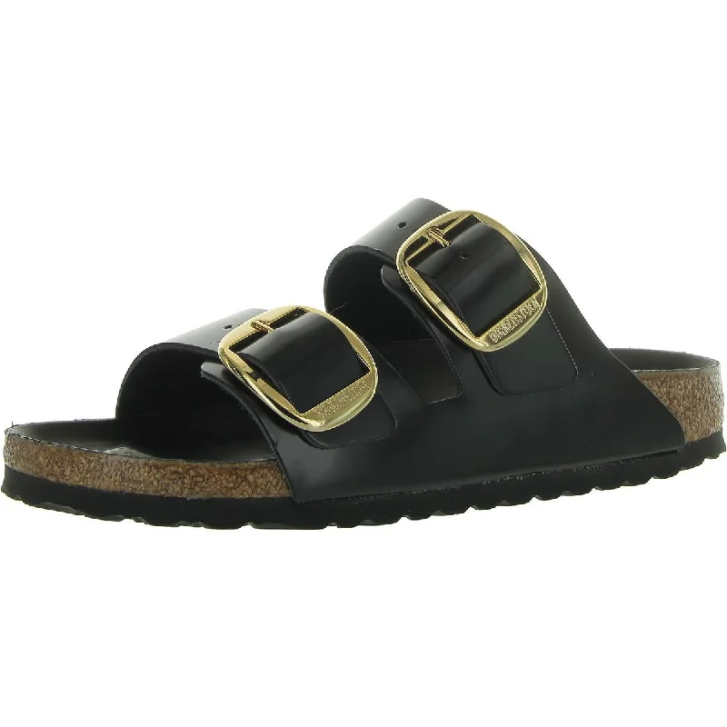 Birkenstock Mens Leather Open Toe Slide Sandals