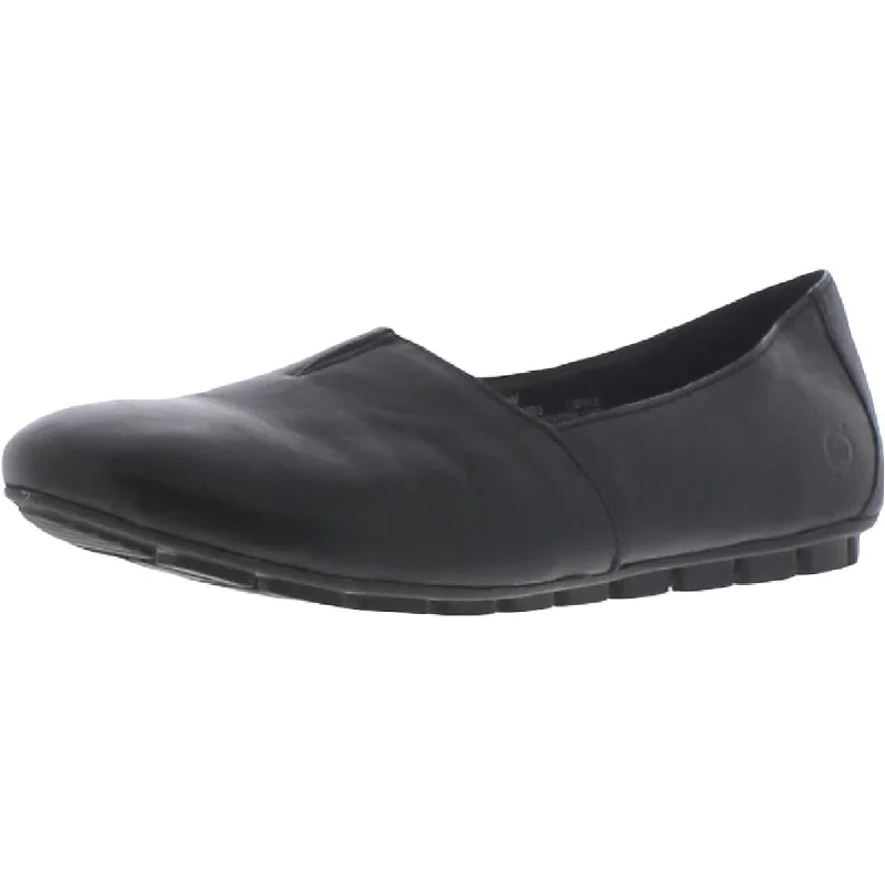 Born Womens Sebra Leather Slip On Flats