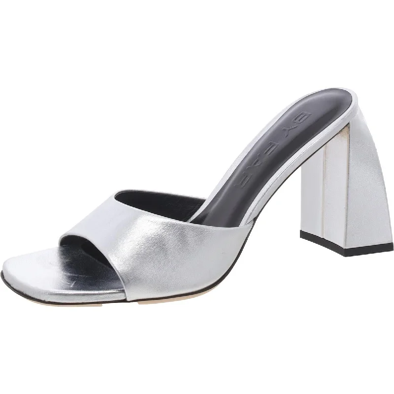 BY FAR Womens Michele Leather Metallic Heels