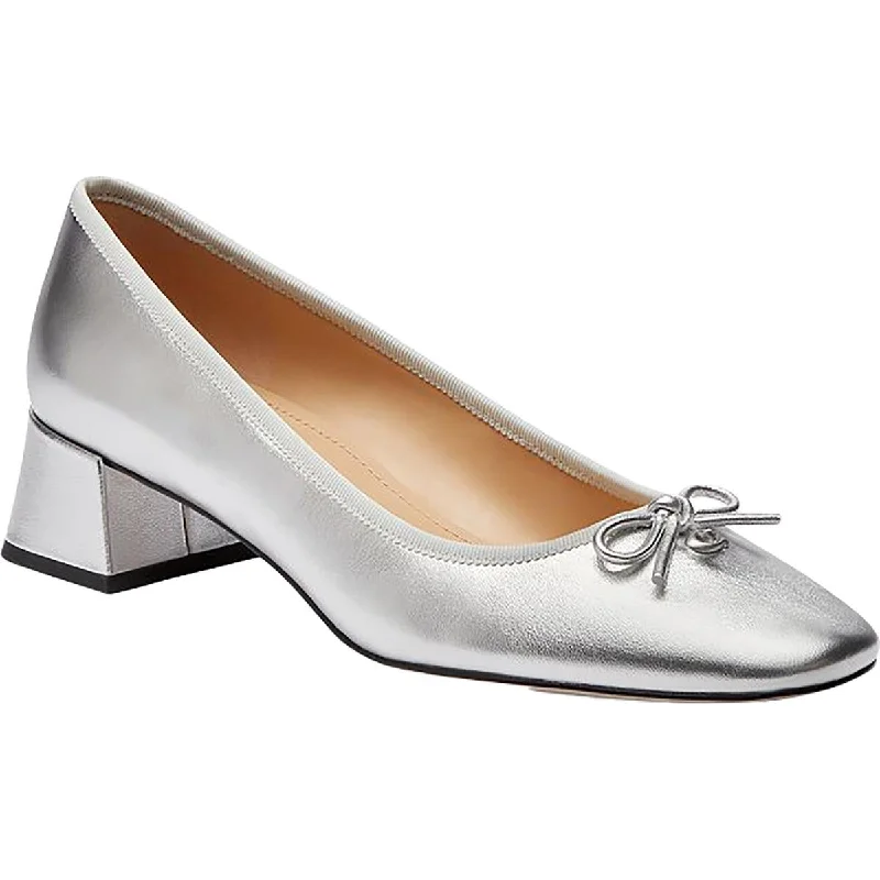 Coach Womens AVA Metallic Leather Pumps