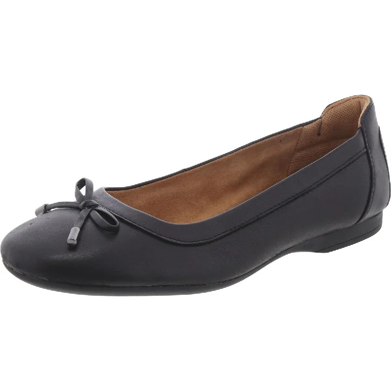 Comfortiva Womens Leather Slip On Ballet Flats