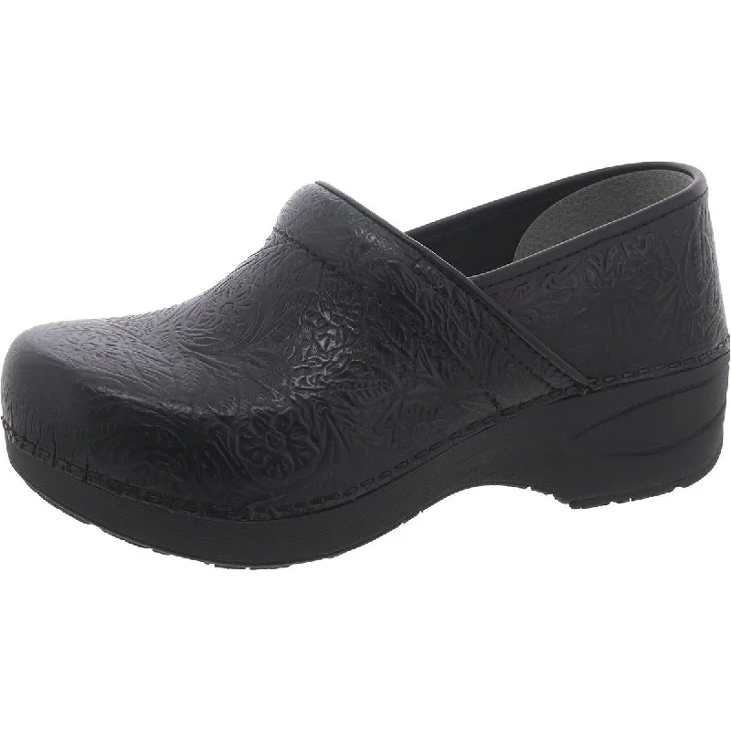 Dansko Womens Leather Slip On Clogs