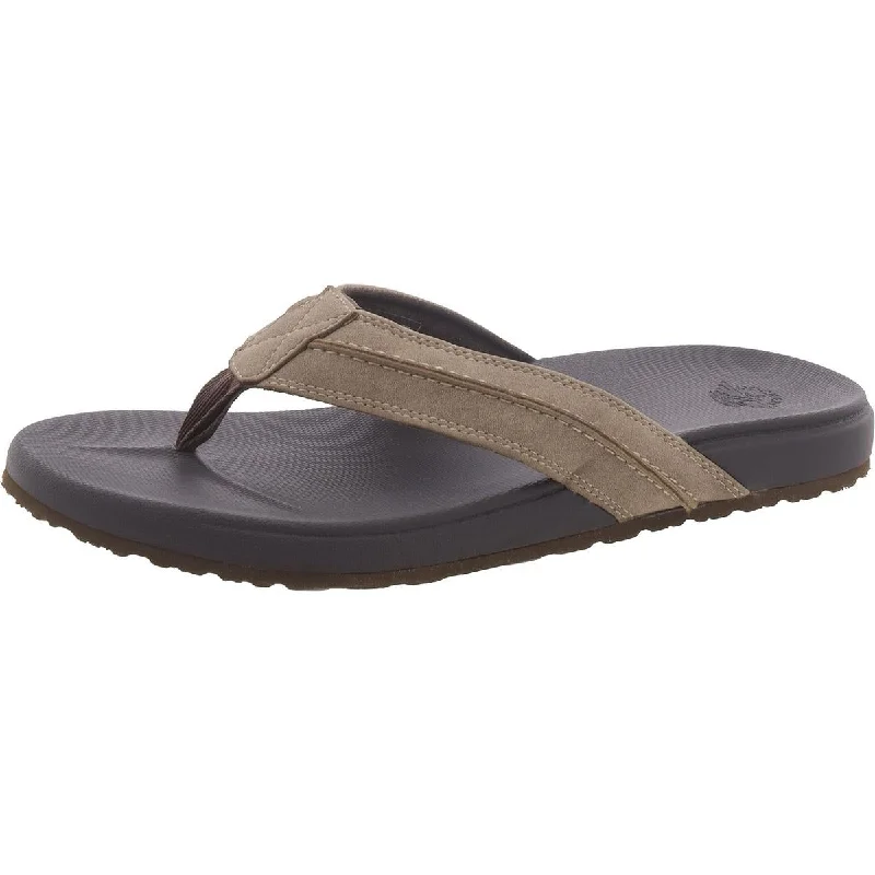 Dockers Womens Faux Leather Slip On Flip-Flops