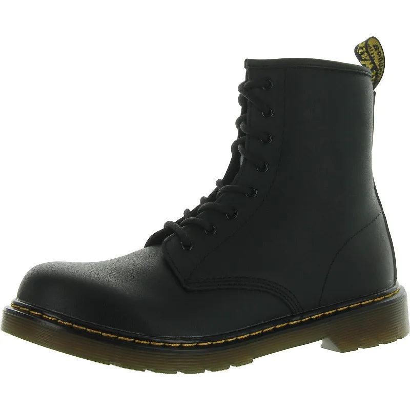 Dr. Martens Mens Block Heel Round Toe Combat & Lace-Up Boots