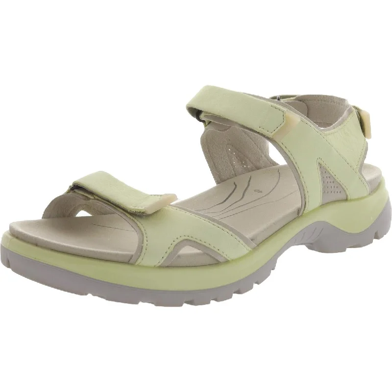 ECCO Womens Leather Slingback Flat Sandals