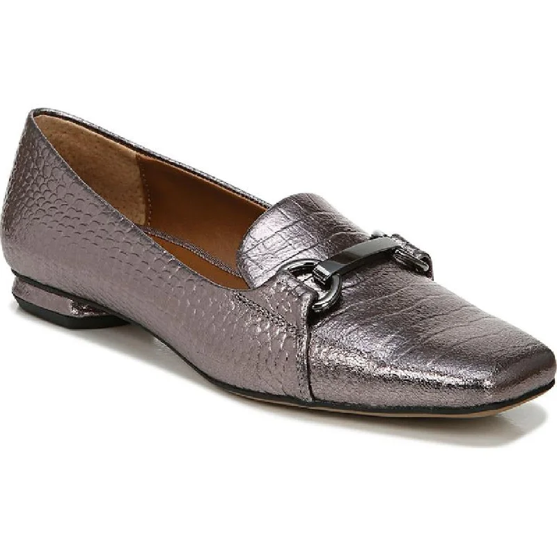 Franco Sarto Womens Anica Shimmer Square Toe Loafers