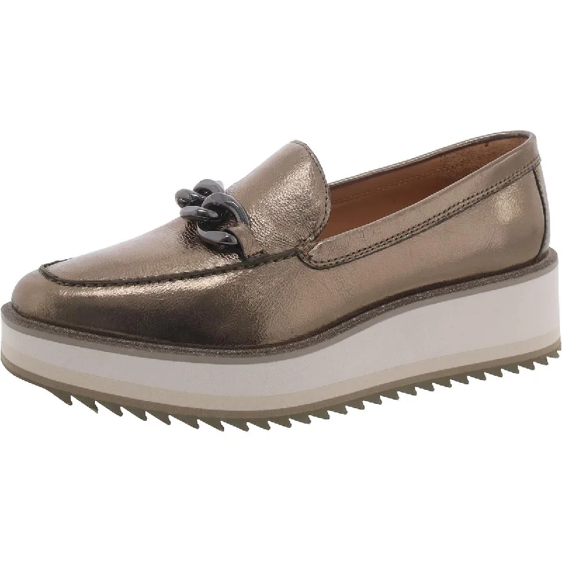 Johnston & Murphy Womens Gracelyn Leather Flatform Loafers