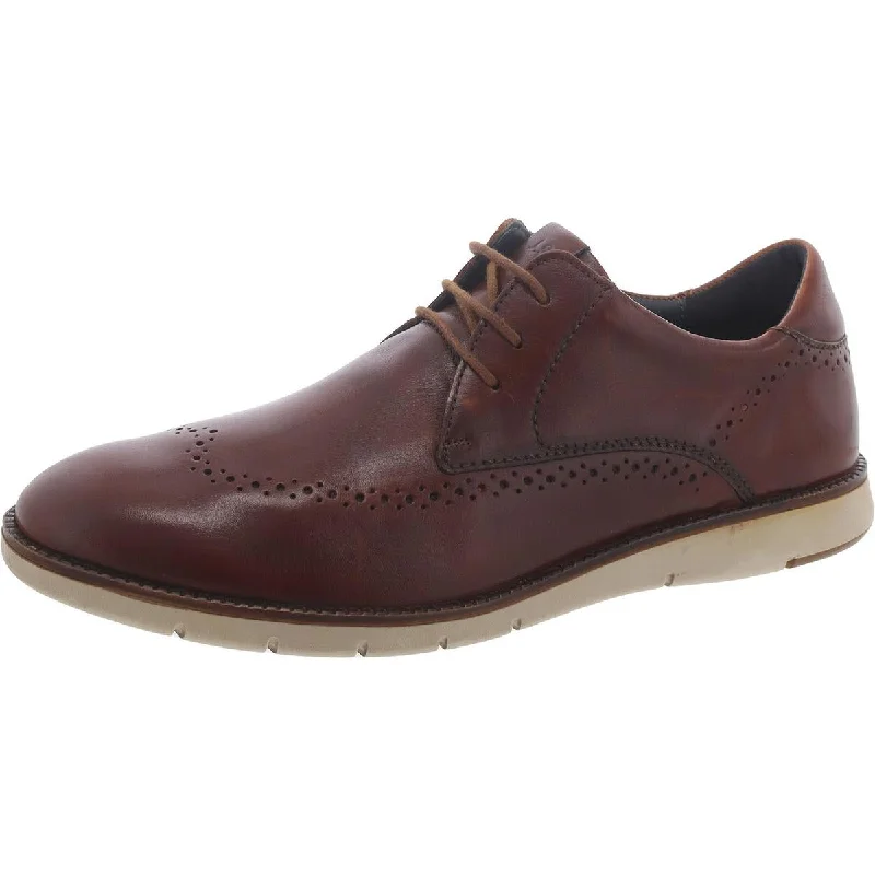 Josef Seibel Mens Leather Lace-Up Oxfords