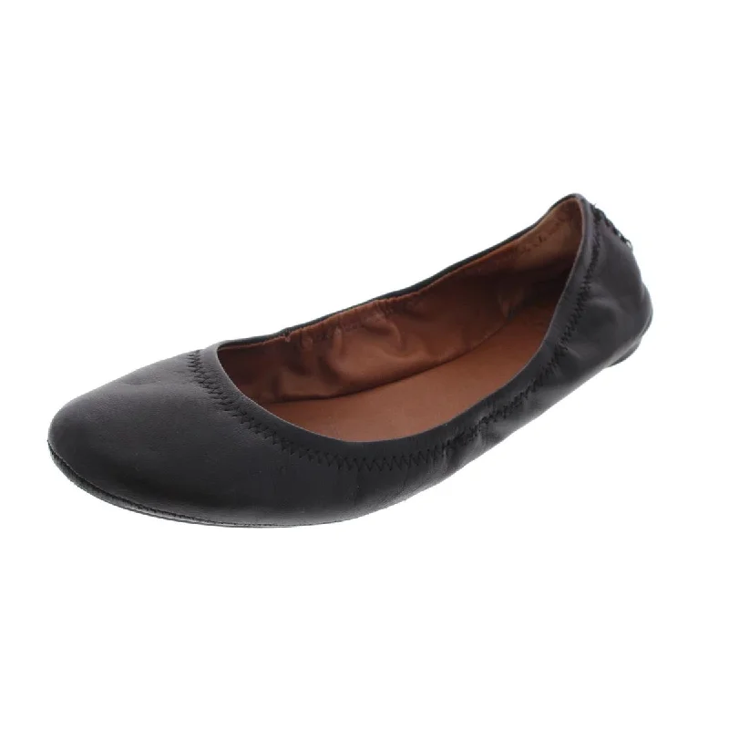 Lucky Brand Womens Emmie Leather Slip On Ballet Flats