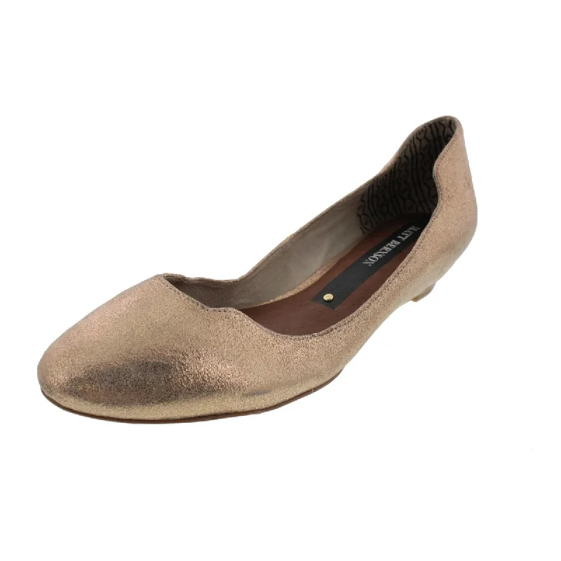 Matt Bernson Womens Bhfo Leather lip On Ballet Flats