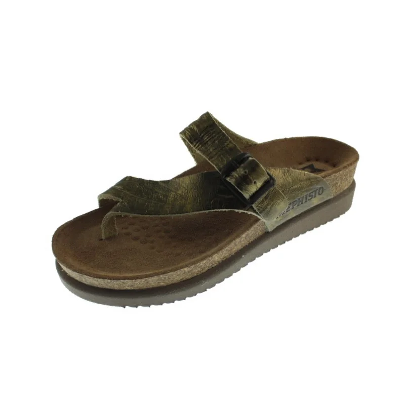 Mephisto Womens Helen Buckle Thong Sandals