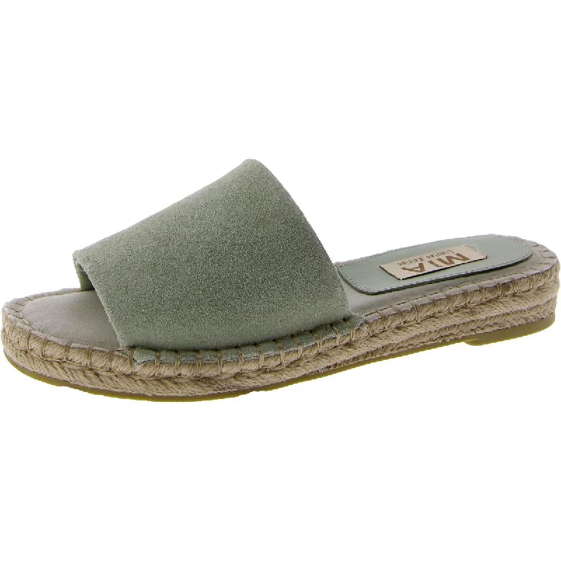 Mia Limited Edition Womens Noveli Suede Open Toe Slide Sandals