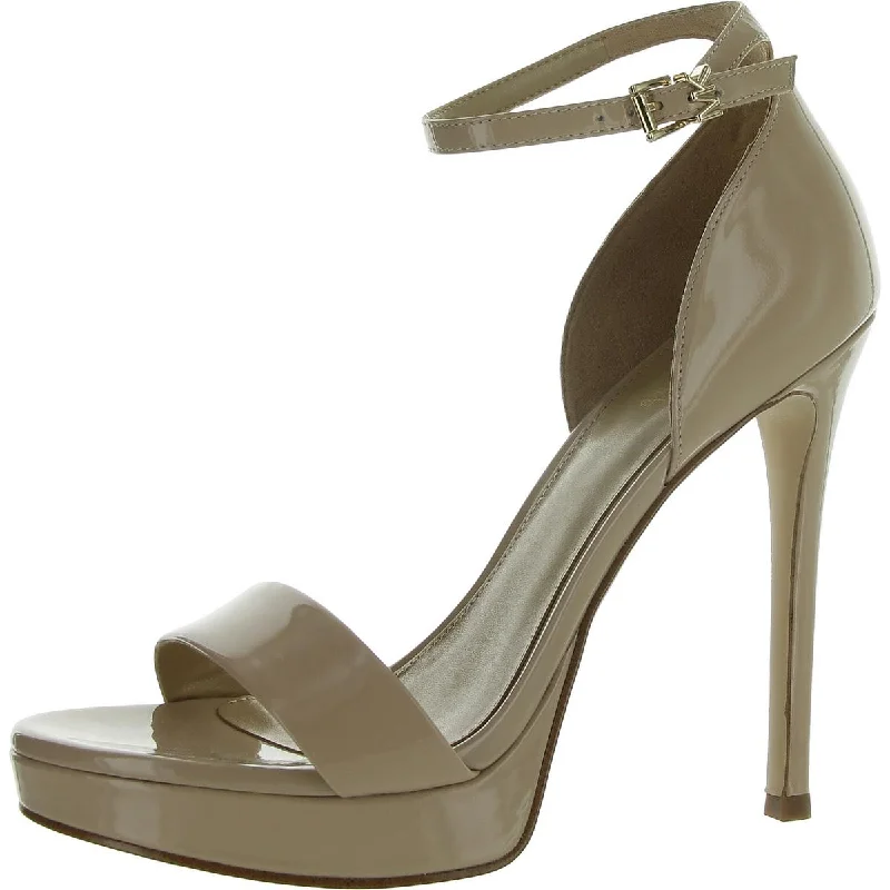 MICHAEL Michael Kors Womens Patent Leather Platform Ankle Strap