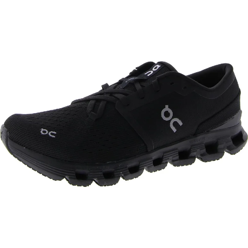 On Mens Cloud X 4 Lace-Up Padded Insole Running & Training Shoes