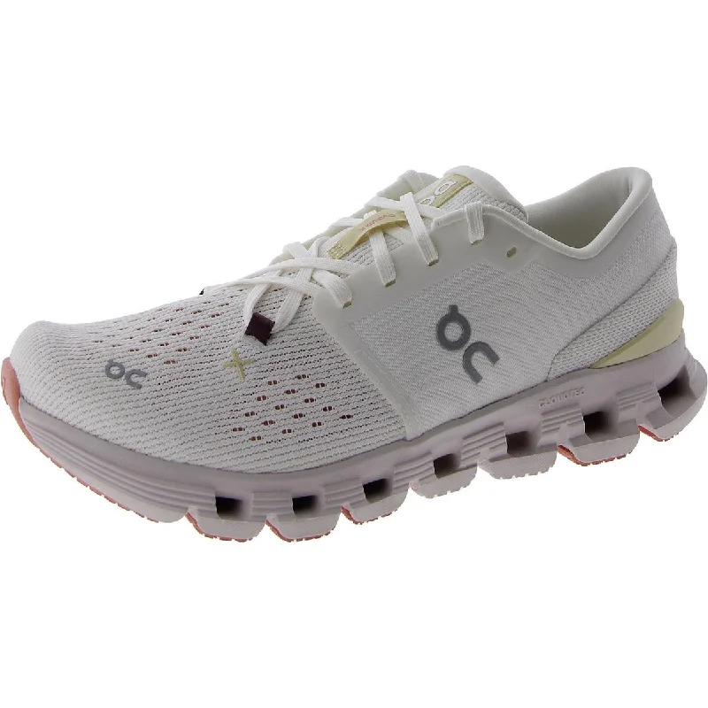 On Womens Cloud X 4 Lace-Up Padded Insole Running & Training Shoes