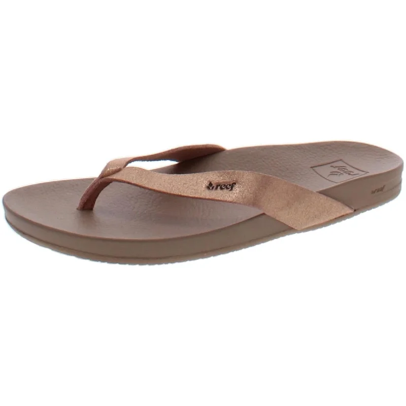 Reef Womens Cushion Bounce Court Metallic Comfort Thong Sandals