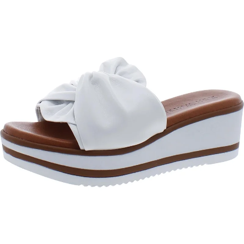 Ron White Womens Priccila Leather Slide Sandals