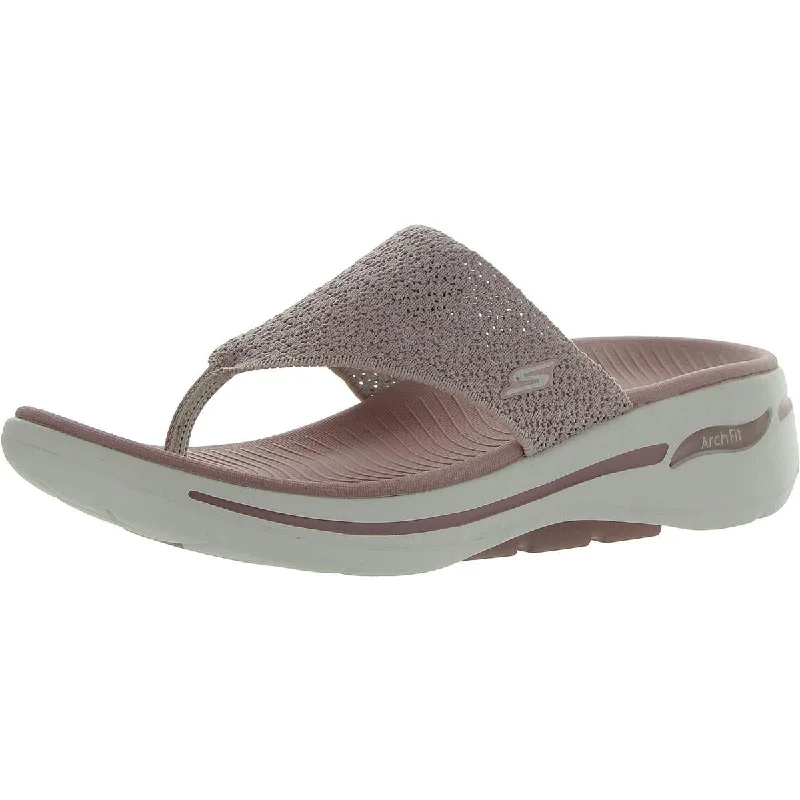 Skechers Womens Go Walk Arch Fit-Weekender Thong Flat Thong Sandals