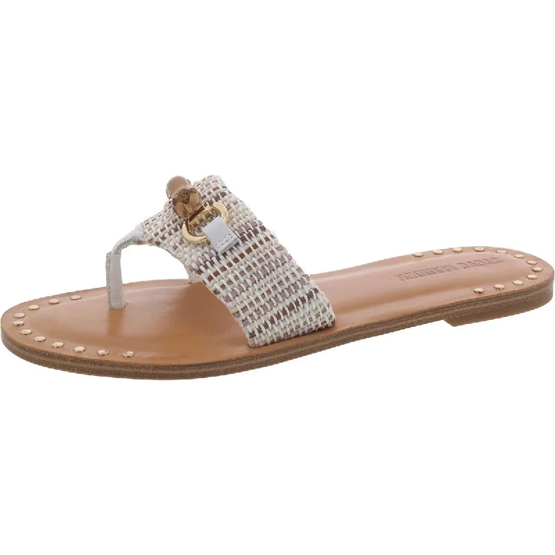 Steve Madden Womens Rebecka Slip On Thong Flip-Flops