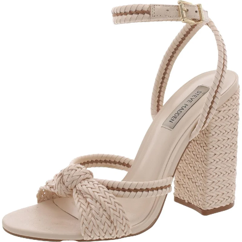 Steve Madden Womens Woven Ankle Strap Strappy Sandals