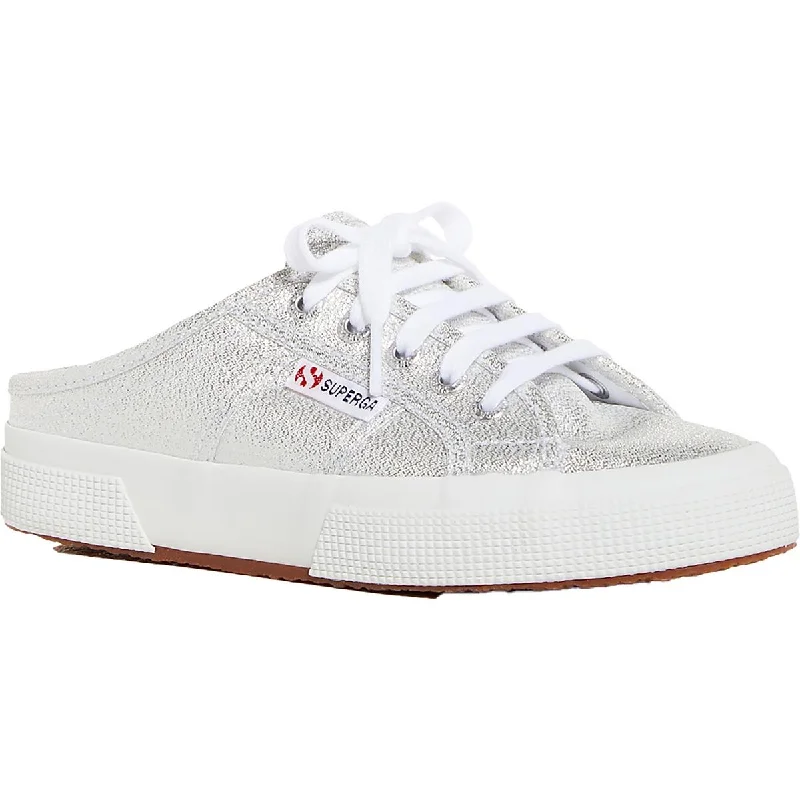 Superga Womens Mule Lame Slip On Laces Casual And Fashion Sneakers