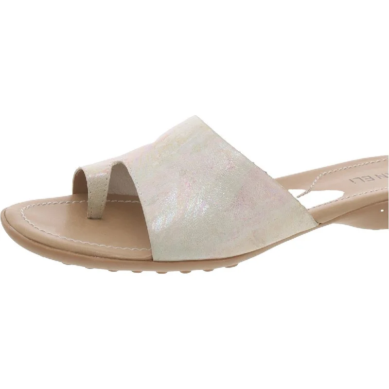 VANELi Womens Faux Leather Slides Slide Sandals