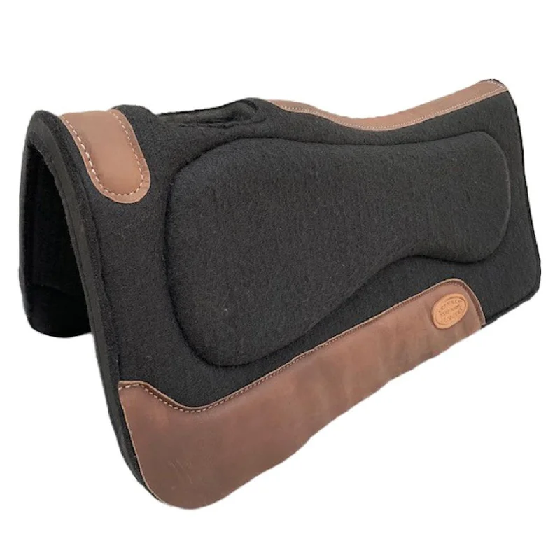 Klassy Cowgirl 1" Felt Saddle Pad Black Vented