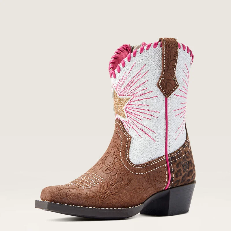 Ariat Kids 10044547HERITAGE STAR BRN/PEARL SNAKE