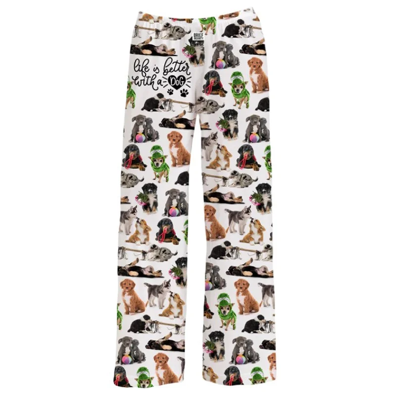 Brief Insanity Unisex Life Is Better Dog PJ Pants