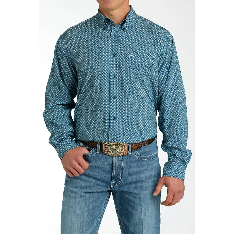 Cinch Men's ArenaFlex Teal Long Sleeve