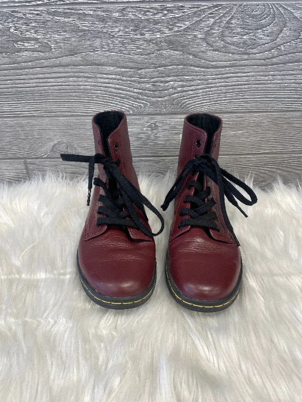 Boots Ankle Flats By Dr Martens In Red, Size: 7