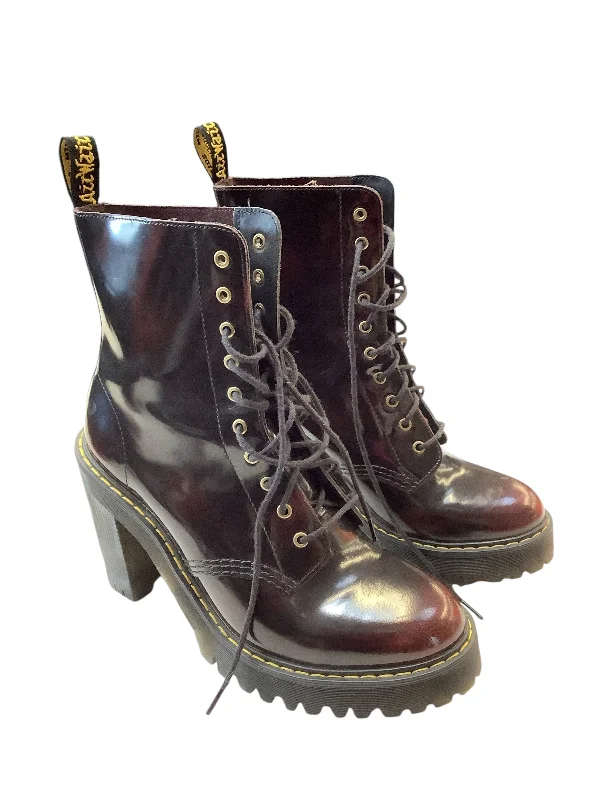 Boots Ankle Heels By Dr Martens In Red, Size: 8