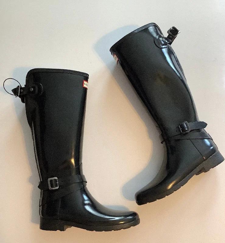 Boots Rain By Hunter In Black, Size: 7