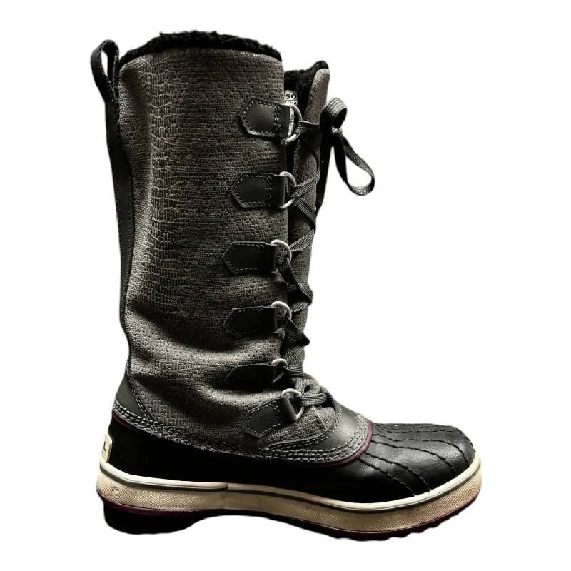 Boots Snow By Sorel In Black & Grey, Size: 6