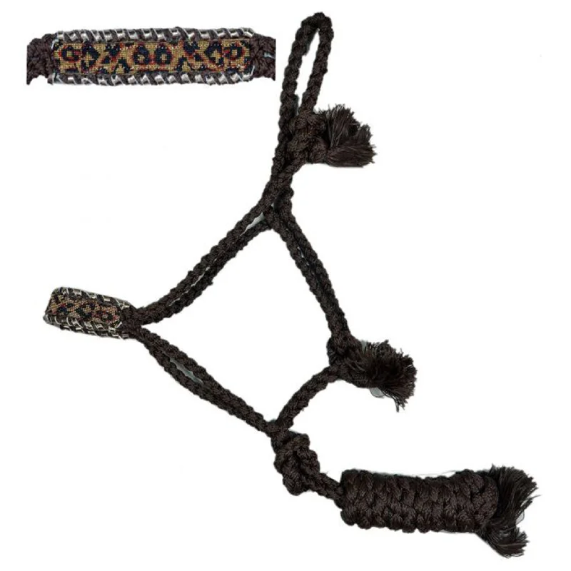 Showman Brown Beaded Mule Tape Halter