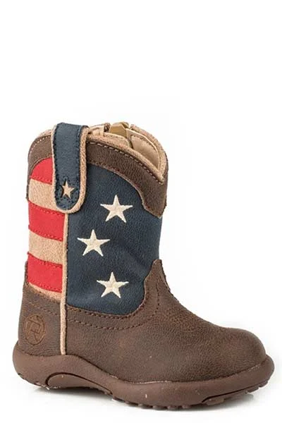 Roper Infant USA Flag Round Toe Boot Style 09-016-1902-0380