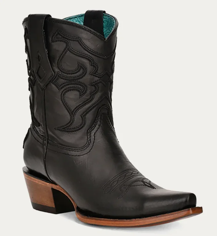 CORRAL LADIES SHORTIE BLACK BOOTS STYLE Z5111