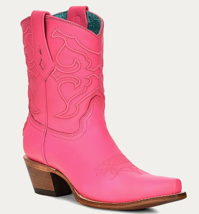 CORRAL LADIES SHORTIE HOT PINK BOOTS STYLE Z5137