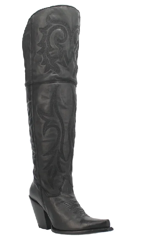 DAN POST LADIES BLACK JILTED BOOTS STYLE DP3789