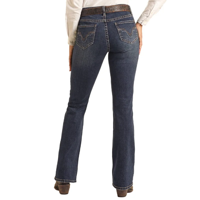 Rock & Roll Women's Dark Wash Riding Jean