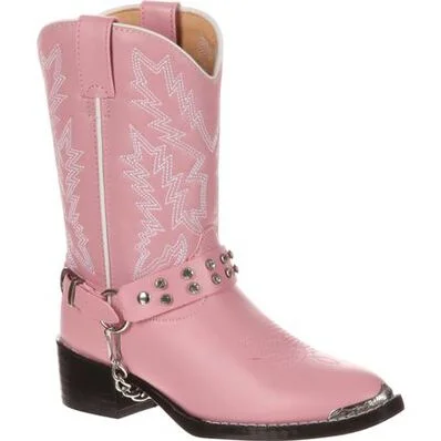 DURANGO BIG KID PINK RHINESTONE WESTERN BOOT STYLE BT668