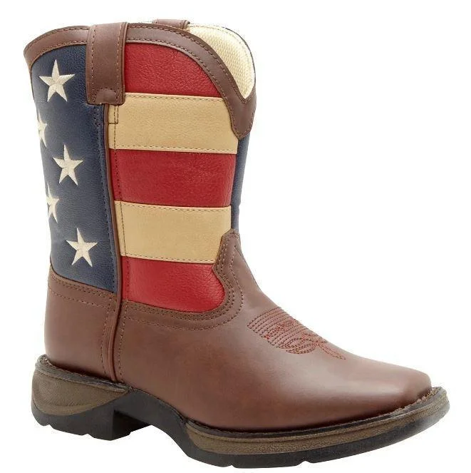 DURANGO LIL' KID'S PATRIOTIC WESTERN FLAG BOOT STYLE BT245