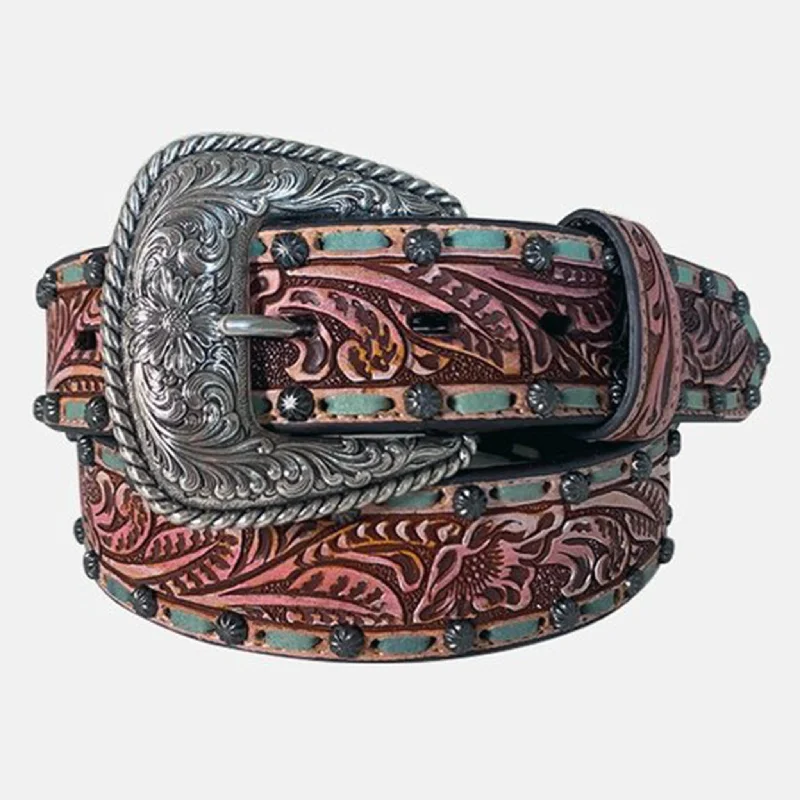 Roper Women's Embossed Turquoise Laced Belt