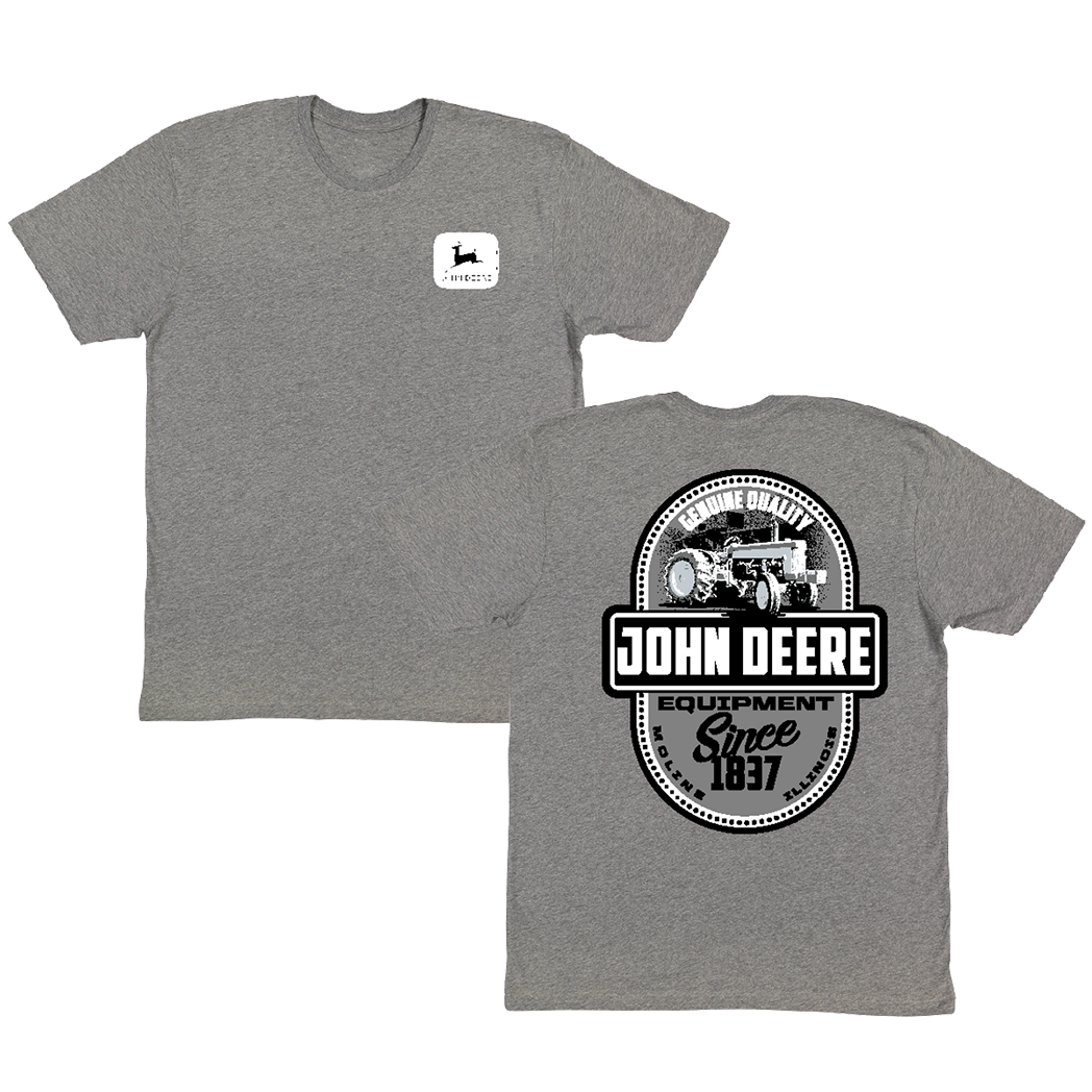 Grey John Deere Genuine Tee