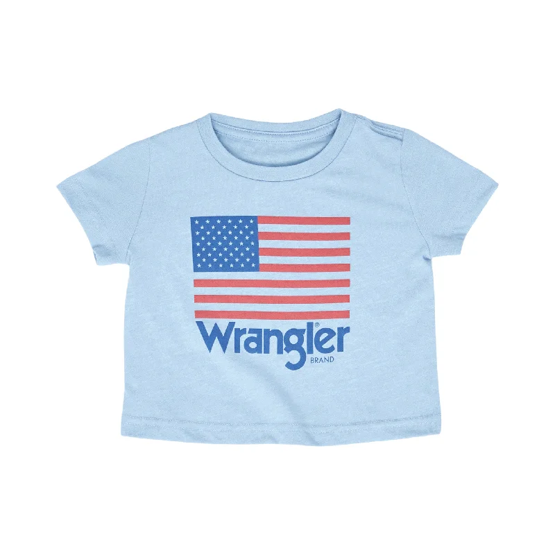 Wrangler Unisex Infant Blue Wrangler American Flag Tee