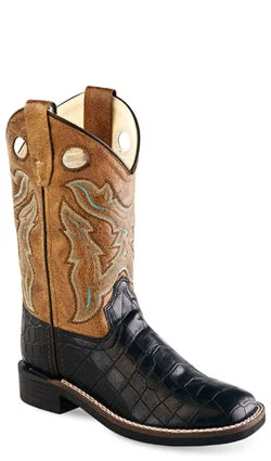 Jama Boys Old West Brown Square Toe Style VB9112