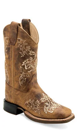 Jama Girls Cowgirl Square Toe Boots Style BSC1958